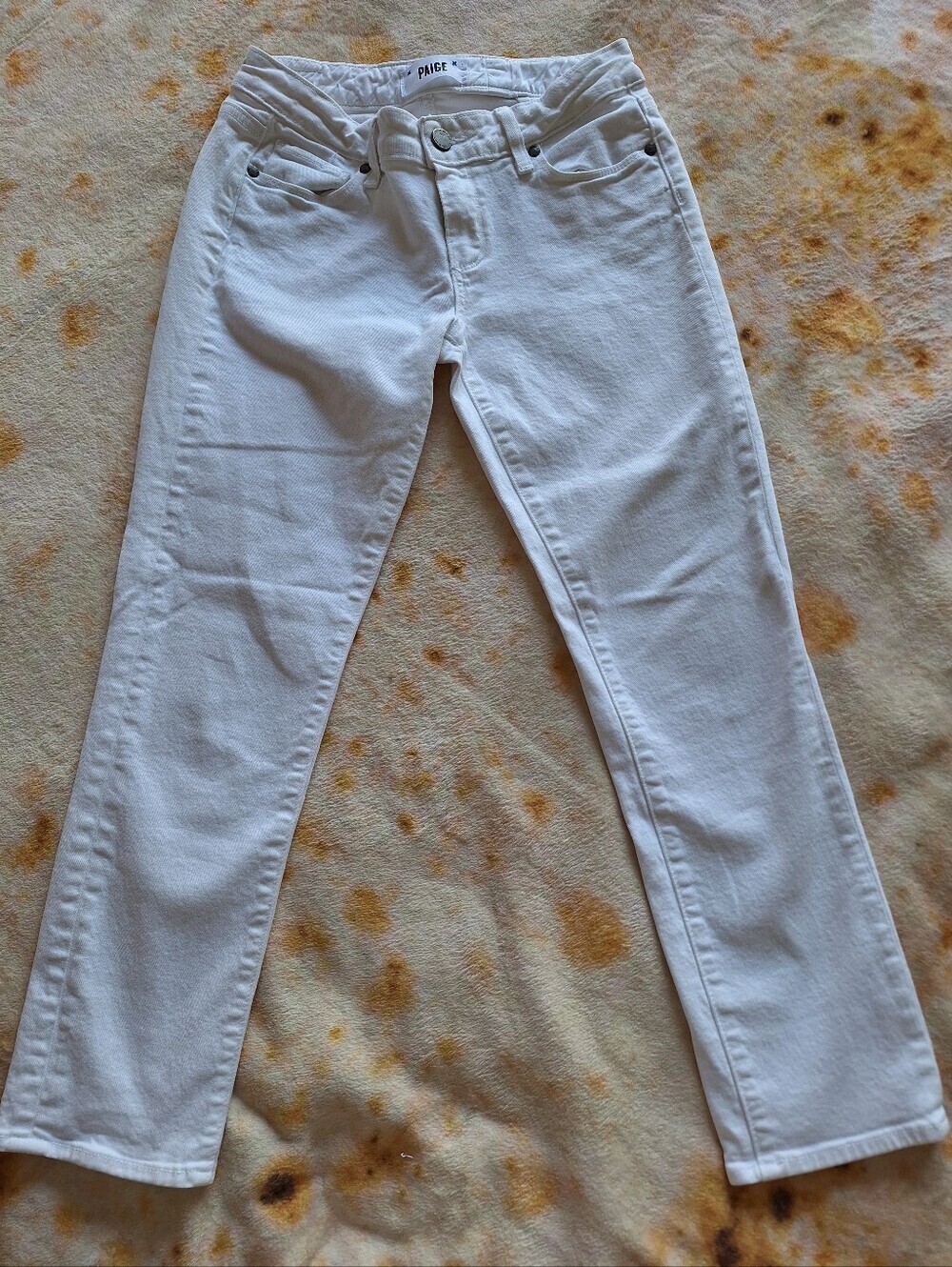 PAIGE Abbot Kinney Crop Jeans White Size 26 (Fits Size 2-4 / S) Est. Size